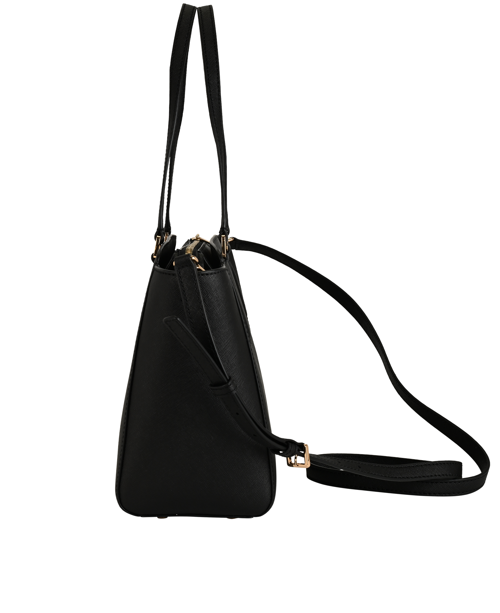 Small Emerson Top Zip Tote, &pound;140, Handbags, Black, Leather, Bottom view